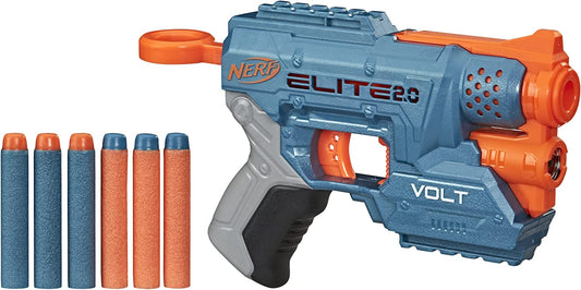 Nerf Elite 2.0 Volt SD-1 Blaster, 6 Official Nerf Darts, 2 Tactical Rails to Customize for Battle,, Christmas Stocking Stuffers for Kids Ages 8 and Up