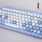 Mofii honey BT Wireless BT Keyboard Mixed Color 83 Key Mini Portable  Keyboard for Phone/Tablet/Laptop Blue