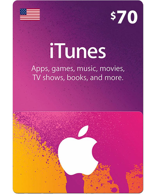 iTunes Gift Card $70 (US) - Instant Delivery