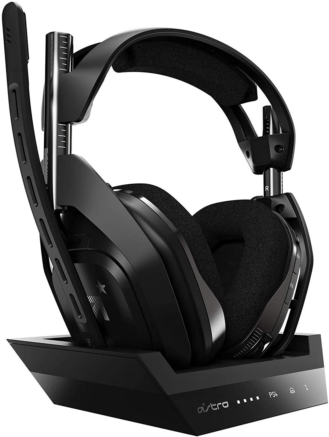 ASTRO Gaming A50 Wireless Gaming Headset + Base Station Gen 4 for PS4 & PC - Black/Silver (with Dolby Audio) - Games Corner