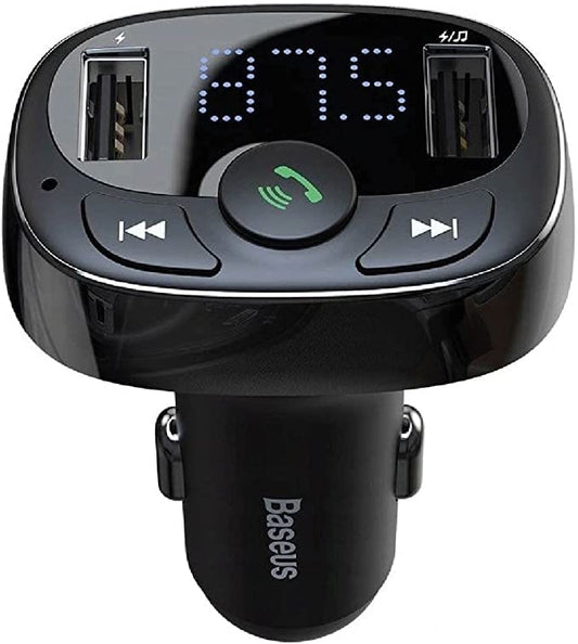 Baseus T typed S-09A Bluetooth MP3 car charger（Standard edition）Black - Games Corner