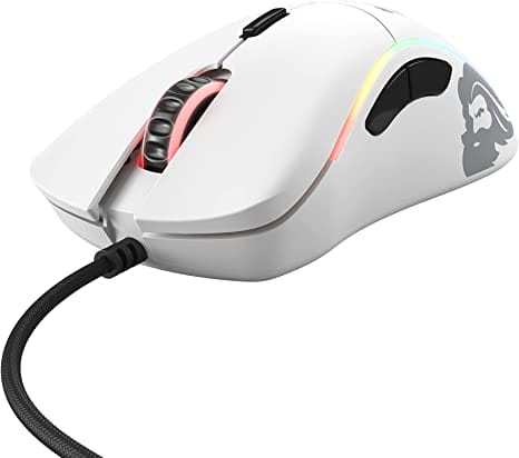 Glorious Gaming Mouse - Glorious Model D Honeycomb Mouse - Superlight RGB PC Mouse - 68 g - Matte White Wired Mouse - Games Corner