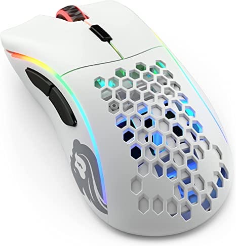 Glorious Gaming Mouse - Model D - RGB Gaming Mouse - 69 g Lightweight Wireless Mouse-white - Games Corner