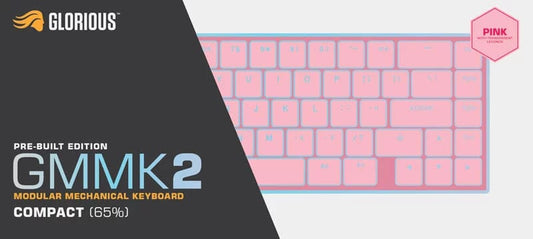 Glorious GMMK2 RGB Compact Mechanical Gaming Keyboard - Pink - Games Corner