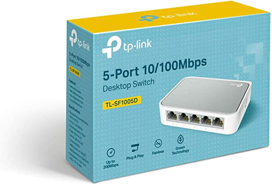 TP-Link 5 Port 10/100 Mbps Fast Ethernet Switch | Desktop Ethernet Splitter | Ethernet Hub | Plug & Play | Fanless Quiet | Desktop Design - Games Corner
