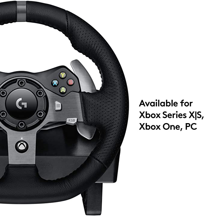 Logitech G920 Driving Force Racing Wheel and Floor Pedals, for Xbox Series X|S, Xbox One, PC, Mac - Black - Games Corner