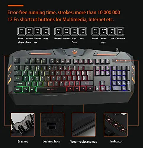 Backlit Gaming Combo Kits 4 in 1 Gaming Keyboard Mouse and Headset Bundle with Mouse Pad - Games Corner